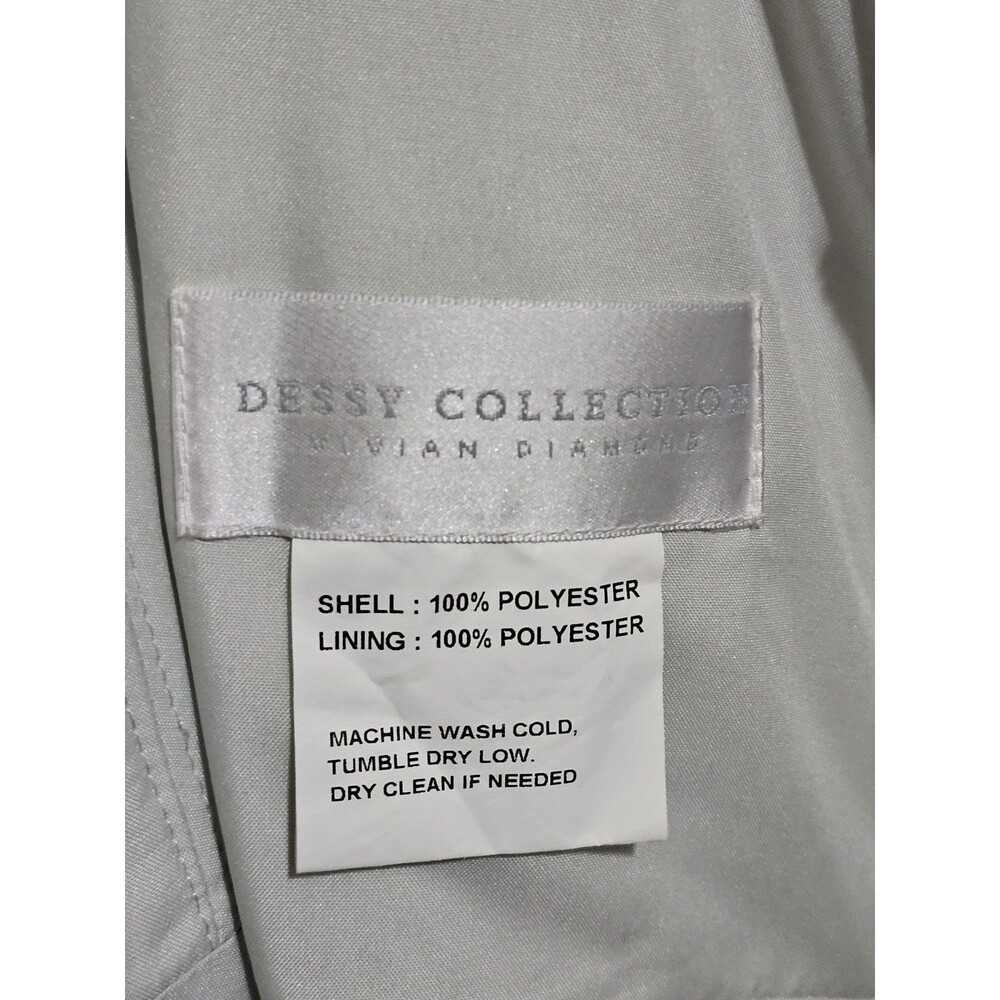 Dessy Collection  Floral  Sage Cottage Rose   Square Neck Style 3153FP Size 10 - Picture 8 of 13